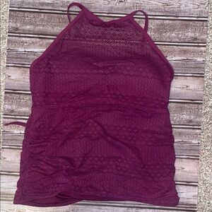 Burgundy Halter tankini